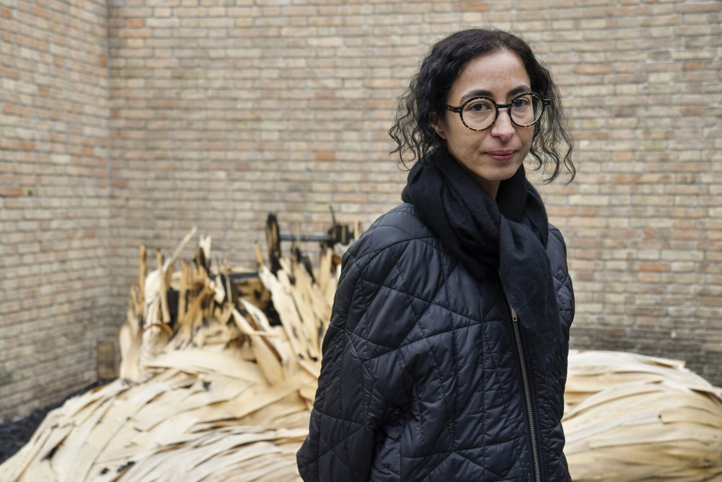 Latifa Echakhch bei der Eröffnung der Biennale Venedig am 21. April 2022 (Luigi Costantini/Keystone)