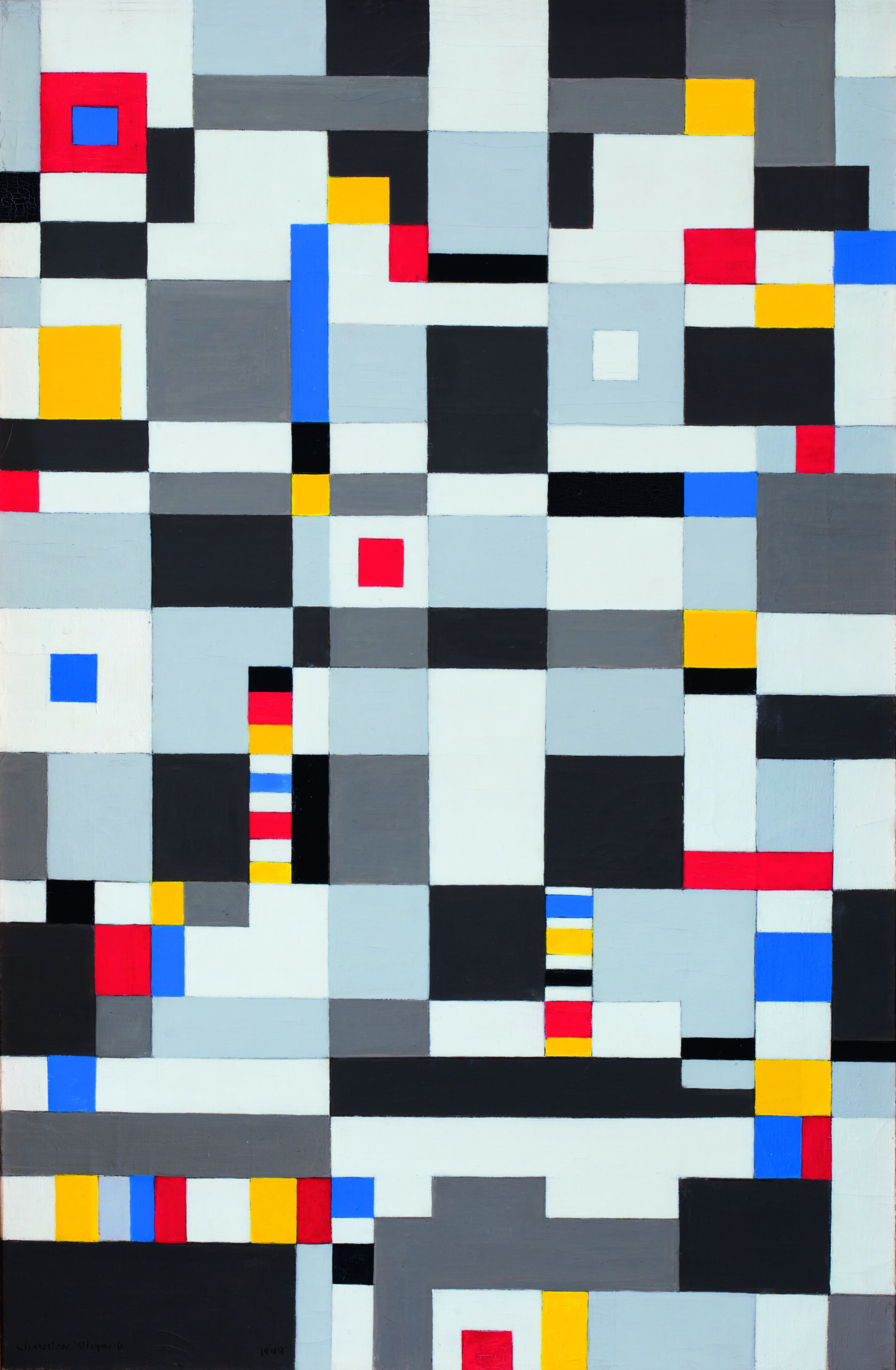 Night Rhythm (Nächtlicher Rhythmus), 1948 Öl auf Leinwand, 76 × 50 cm