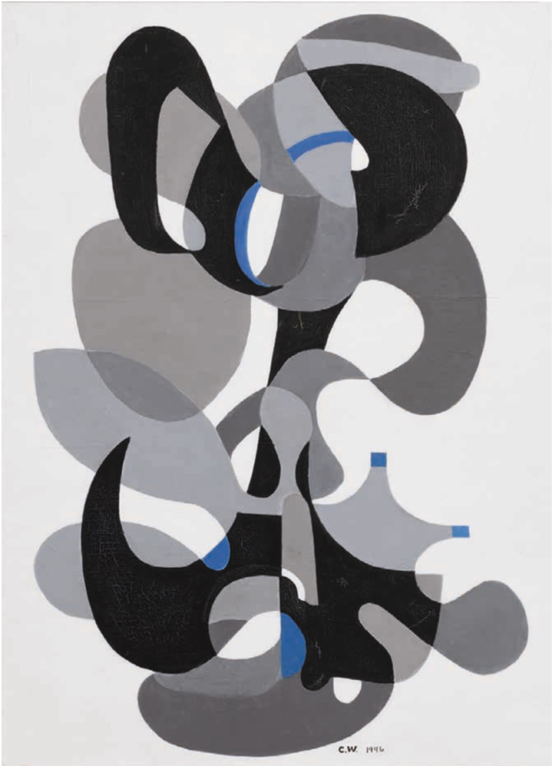 Ominous Form (Bedrohliche Form), 1946 Öl auf Leinwand, 88.9 × 63.2 cm