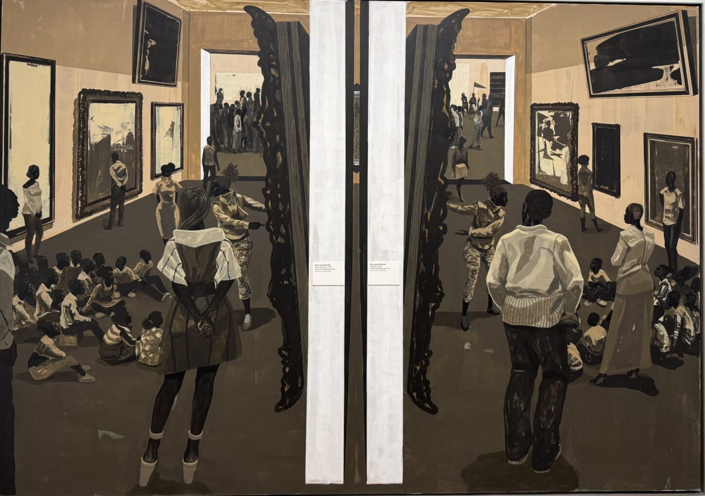 «Untitled (Underpainting») aus dem Jahr 2018 vereint viele themen aus Kerry James Marshalls Gesamtwerk.