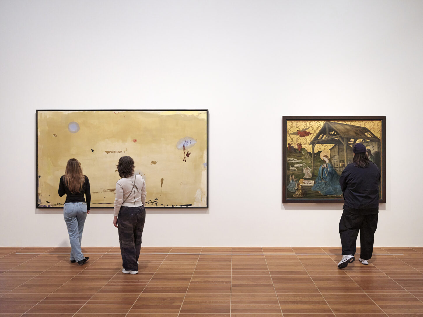 «Brother Angel» von Helen Frankenthaler und «Geburt Christi» von Konrad Witz im Kunstmuseum Basel.